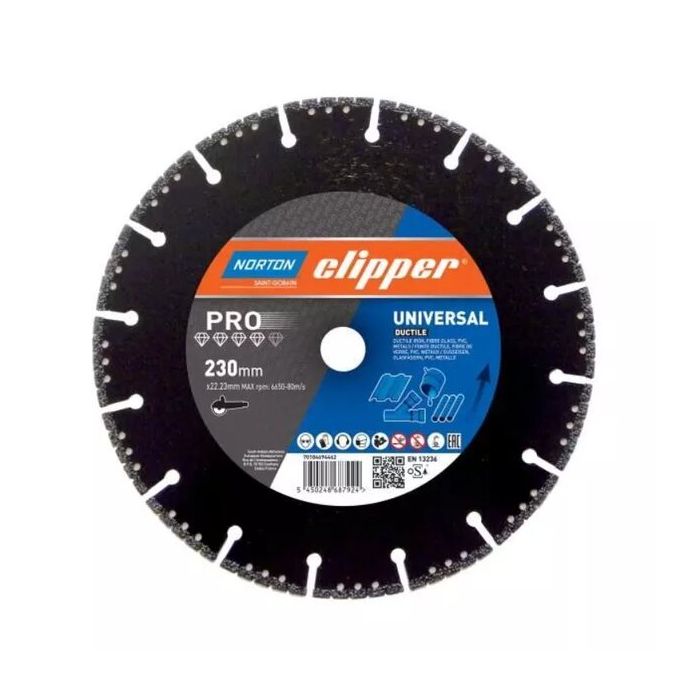 Foto von Norton Clipper Diamantscheibe Pro Universal Ductile - 125 Ø mm Foto von Norton Clipper Diamantscheibe Pro Universal Ductile - 125 Ø mm