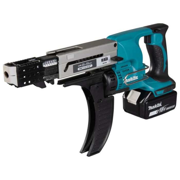 Bild von Makita Akku-Magazinschrauber DFR550RTJ 18 Volt, 2 Akkus 5,0 Ah, Ladegerät Bild von Makita Akku-Magazinschrauber DFR550RTJ 18 Volt, 2 Akkus 5,0 Ah, Ladegerät