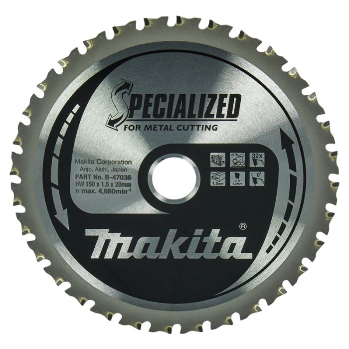 Foto von Makita Sägebaltt für Metall 150 x 20 mm, 32 Zähne Foto von Makita Sägebaltt für Metall 150 x 20 mm, 32 Zähne