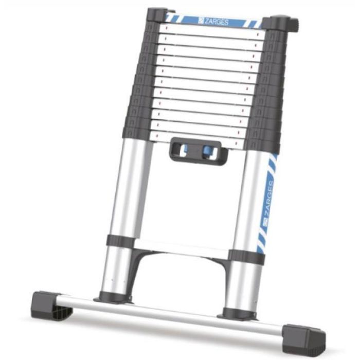 Bild von Zarges Compactstep L 13 Teleskop-Sprossen-Anlegeleiter Leiterlänge max 3,8m, Arbeitshöhe 4,5m Bild von Zarges Compactstep L 13 Teleskop-Sprossen-Anlegeleiter Leiterlänge max 3,8m, Arbeitshöhe 4,5m