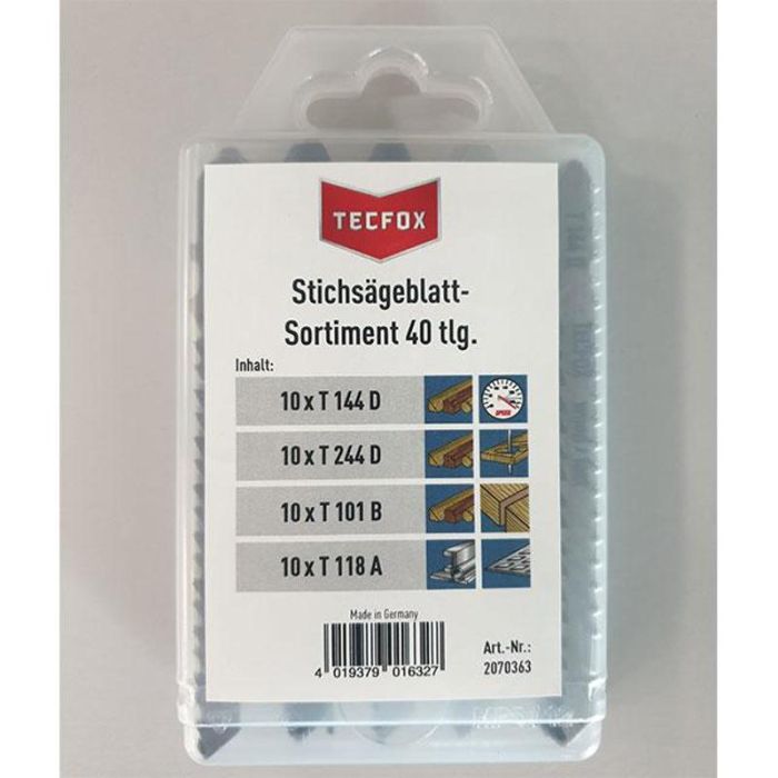Bild von TECFOX Stichsägeblatt-Sortiment 40 tlg. Bild von TECFOX Stichsägeblatt-Sortiment 40 tlg.