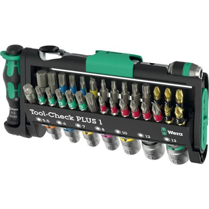 Bild von Wera Tool-Check Plus 1 Bitsortiment mit Ratsche + Nüssen Bild von Wera Tool-Check Plus 1 Bitsortiment mit Ratsche + Nüssen