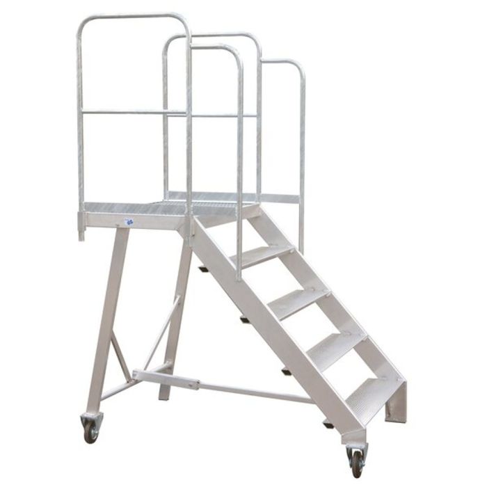 Bild von Müba Alu-Podesttreppe Höhe: 1,25 m, mit Geländer Bild von Müba Alu-Podesttreppe Höhe: 1,25 m, mit Geländer