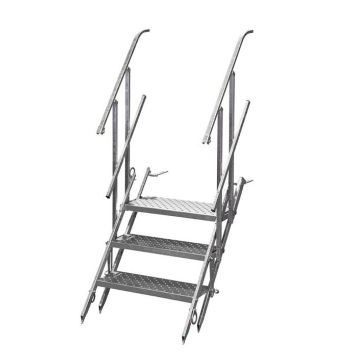 Foto von Müba Bautreppe 3 Stufen komplett mit Geländer, verzinkt Foto von Müba Bautreppe 3 Stufen komplett mit Geländer, verzinkt
