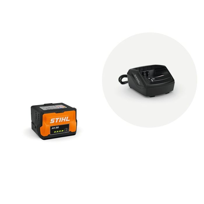 Foto von Stihl Starterset AK20, bestehend aus 1 x Akku AK 20 und 1 x Ladegerät AL101 Foto von Stihl Starterset AK20, bestehend aus 1 x Akku AK 20 und 1 x Ladegerät AL101