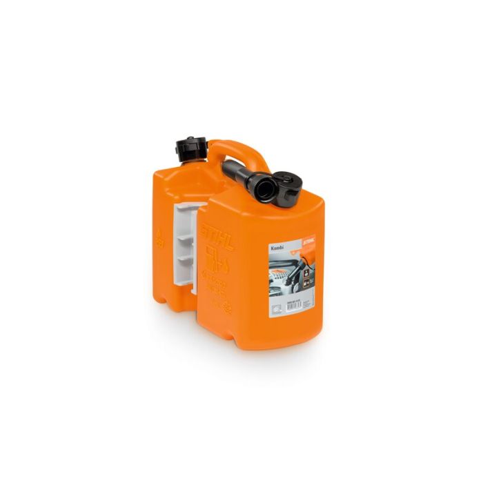 Foto von Stihl Kombikanister Profi Transparent, für 5L Kraftstoff und 3L Sägekettenöl, kindersichere Foto von Stihl Kombikanister Profi Transparent, für 5L Kraftstoff und 3L Sägekettenöl, kindersichere