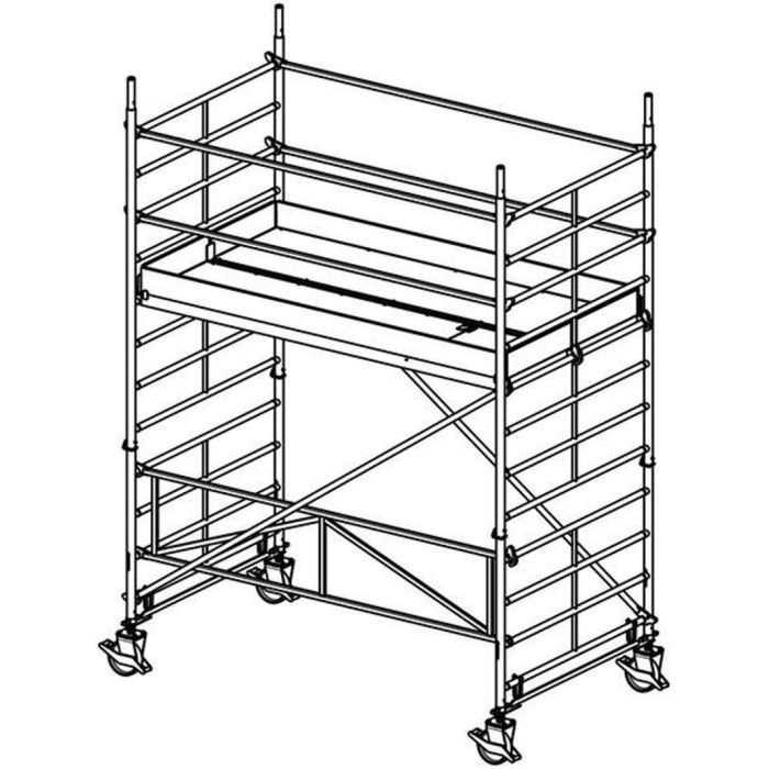 Bild von Müba Alu-Fahrgerüst Typ 150/2S mit Sicherheitsauf Bild von Müba Alu-Fahrgerüst Typ 150/2S mit Sicherheitsauf