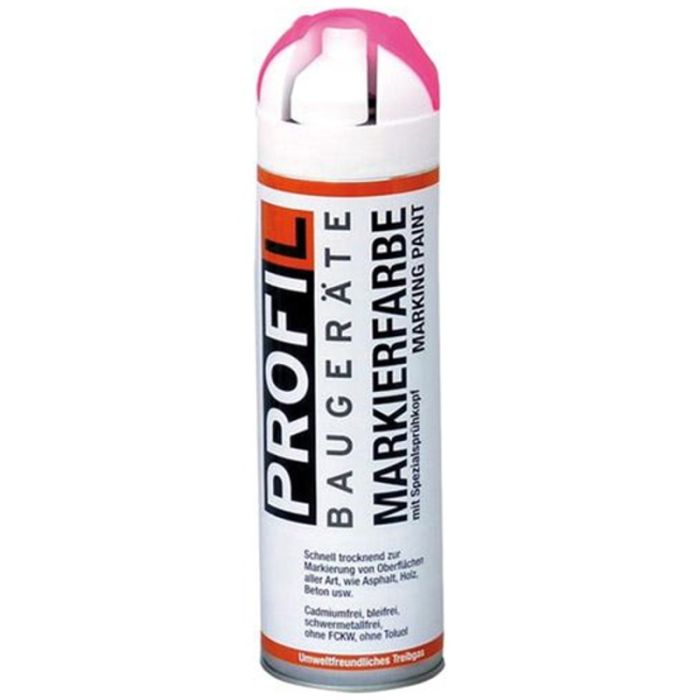 Foto von Profil Markierungsspray neonrot/pink 500 ml, schnelltrocknend Foto von Profil Markierungsspray neonrot/pink 500 ml, schnelltrocknend