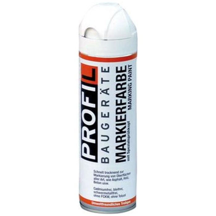 Bild von Profil Markierungsspray, weiß 500 ml, schnelltrocknend Bild von Profil Markierungsspray, weiß 500 ml, schnelltrocknend