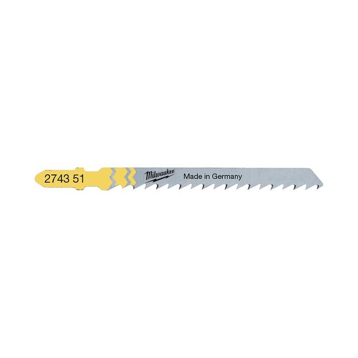 Bild von Milwaukee Stichsägeblatt für Holz 75x4 mm, Pack = 5 Stück Bild von Milwaukee Stichsägeblatt für Holz 75x4 mm, Pack = 5 Stück