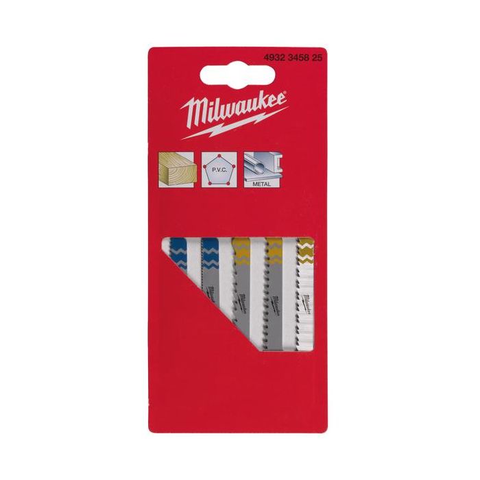 Bild von Milwaukee Stichsägeblatt Set für Holz und Metall. 5-teilig Bild von Milwaukee Stichsägeblatt Set für Holz und Metall. 5-teilig
