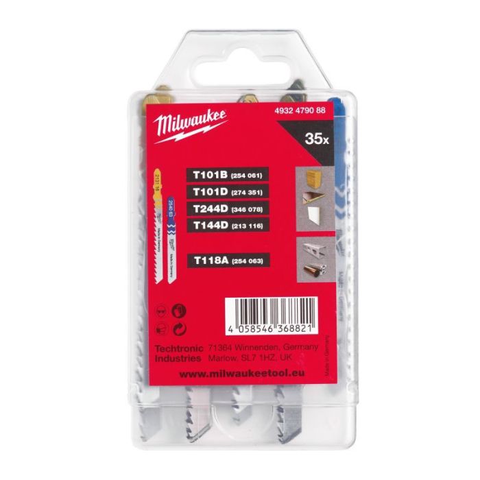 Bild von Milwaukee Stichsägeblatt Set 35 teilig, 75/55 mm Bild von Milwaukee Stichsägeblatt Set 35 teilig, 75/55 mm