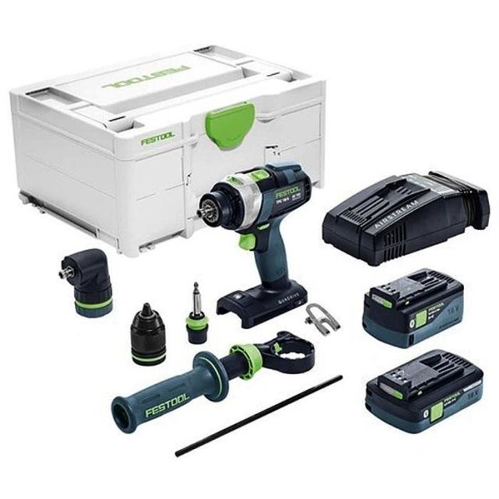 Bild von Festool Akku-Schlagbohrschrauber TPC 18/4 5,2/4,0- 1-Set SCA QUADRIVE, 18 Volt, mit 2 Akkus 5,2 Ah Bild von Festool Akku-Schlagbohrschrauber TPC 18/4 5,2/4,0- 1-Set SCA QUADRIVE, 18 Volt, mit 2 Akkus 5,2 Ah