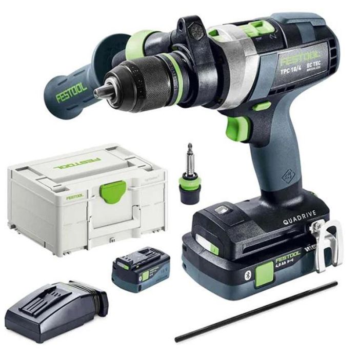 Bild von Festool Akku-Bohrschrauber TDC 18/4 5,0/4,0 I-Plus QUADRIVE,18 Volt, 4-Gang, 13 mm, 50/75 Nm,2 Akkus Bild von Festool Akku-Bohrschrauber TDC 18/4 5,0/4,0 I-Plus QUADRIVE,18 Volt, 4-Gang, 13 mm, 50/75 Nm,2 Akkus