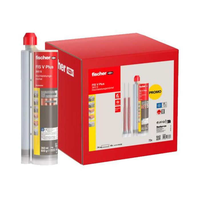 Foto von Fischer Hochleistungsmörtel FIS V PLUS 360 S im Umkarton a 24 Kartuschen Foto von Fischer Hochleistungsmörtel FIS V PLUS 360 S im Umkarton a 24 Kartuschen