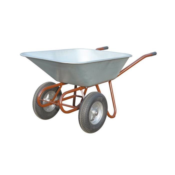 Foto von Müba Zweirad Schubkarre, Mulde (120L) mit ganzer Drahteinlage, Kugellagerbereifung, Tragfähigkeit Foto von Müba Zweirad Schubkarre, Mulde (120L) mit ganzer Drahteinlage, Kugellagerbereifung, Tragfähigkeit