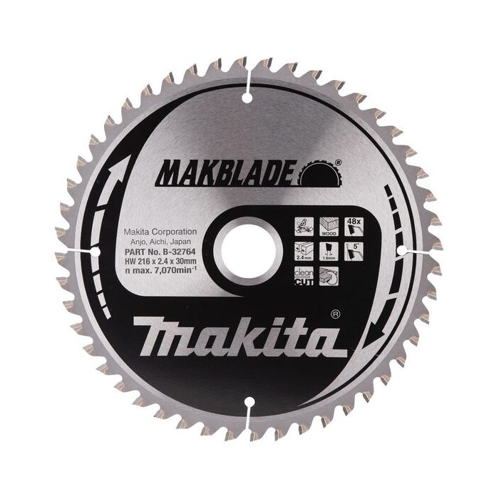 Foto von Makita Sägeblatt 216 x 1,6 x 30, Z = 48 Foto von Makita Sägeblatt 216 x 1,6 x 30, Z = 48