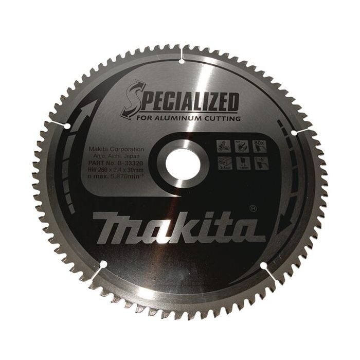 Foto von Makita SPECIALIZED Sägeblatt 260x30x80Z Foto von Makita SPECIALIZED Sägeblatt 260x30x80Z