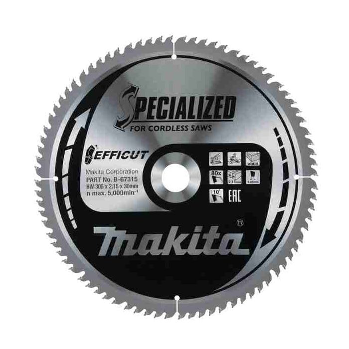 Foto von Makita Kreissägeblatt EFFICUT 305 x 30 mm, 80 Zähne Foto von Makita Kreissägeblatt EFFICUT 305 x 30 mm, 80 Zähne