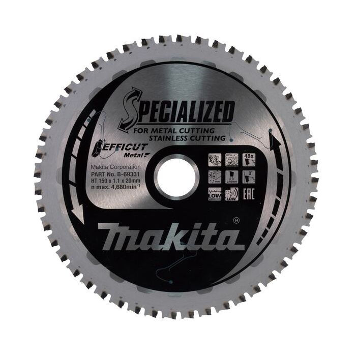 Foto von Makita Kreissägeblatt EFFICUT 150 x 20 x 1,1 mm, 48 Zähne Foto von Makita Kreissägeblatt EFFICUT 150 x 20 x 1,1 mm, 48 Zähne