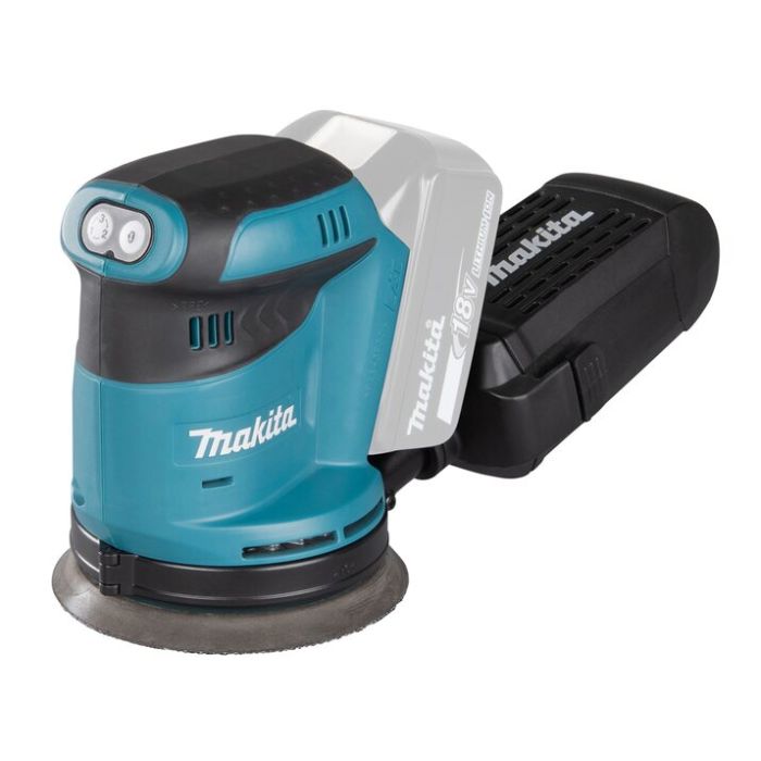 Foto von Makita Akku-Exzenterschleifer DBO180Z für 18 Volt Akkus, ohne Akkus, ohne Ladegerät Foto von Makita Akku-Exzenterschleifer DBO180Z für 18 Volt Akkus, ohne Akkus, ohne Ladegerät