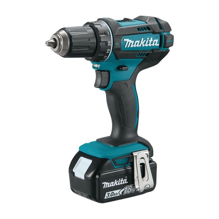 Foto von Makita Akku-Bohrschrauber DDF482RFJ 18 V / 2 x 3,0 Ah Akkus und Schnellladegerät Foto von Makita Akku-Bohrschrauber DDF482RFJ 18 V / 2 x 3,0 Ah Akkus und Schnellladegerät