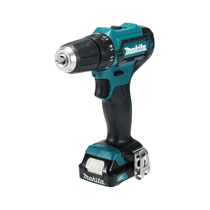 Foto von Makita Akku-Bohrschrauber DF333DSAE 12 Volt, kompl. mit 2 Akkus 2,0 Ah und Ladegerät Foto von Makita Akku-Bohrschrauber DF333DSAE 12 Volt, kompl. mit 2 Akkus 2,0 Ah und Ladegerät