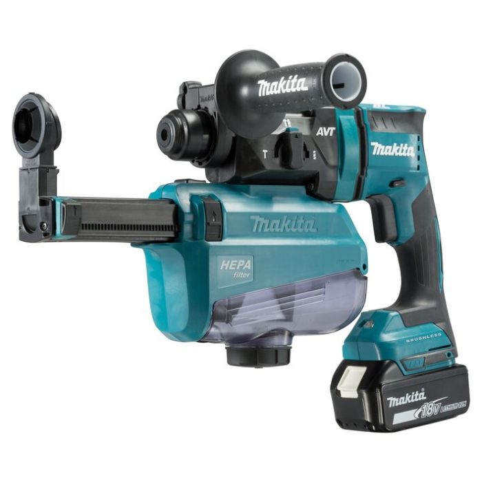 Foto von Makita 18V Akku-Kombihammer DHR182RTWJ, 1,7J, Bohren, Hammerbohren, Meißeln, in Beton max. 18mm Foto von Makita 18V Akku-Kombihammer DHR182RTWJ, 1,7J, Bohren, Hammerbohren, Meißeln, in Beton max. 18mm