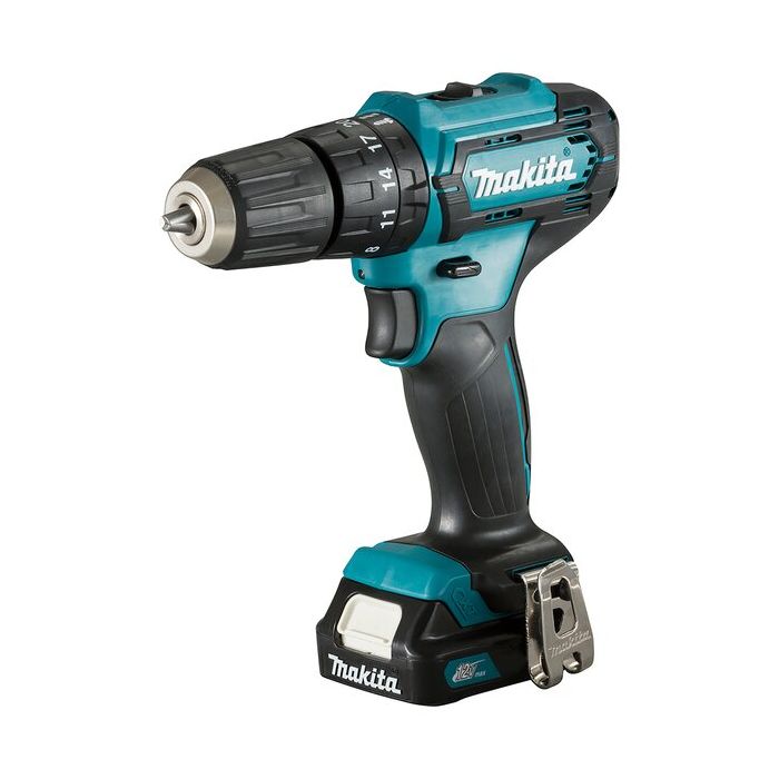 Bild von Makita Akku-Schlagbohrschrauber HP333DSAX1 12,0 Volt, mit 2 Akkus 2,0 Ah, Ladegrät Bild von Makita Akku-Schlagbohrschrauber HP333DSAX1 12,0 Volt, mit 2 Akkus 2,0 Ah, Ladegrät