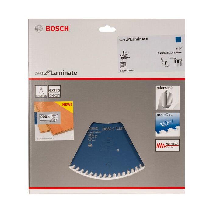 Foto von Bosch Kreissägeblatt Best for Laminate, 254 x 30, Z84 Foto von Bosch Kreissägeblatt Best for Laminate, 254 x 30, Z84