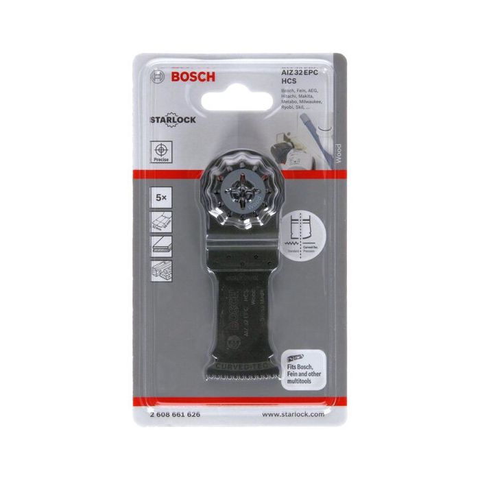 Foto von Bosch HCS Tauchsägeblatt AIZ 32 EPC Wood, 50 x 32 mm, 5er-Pack Foto von Bosch HCS Tauchsägeblatt AIZ 32 EPC Wood, 50 x 32 mm, 5er-Pack
