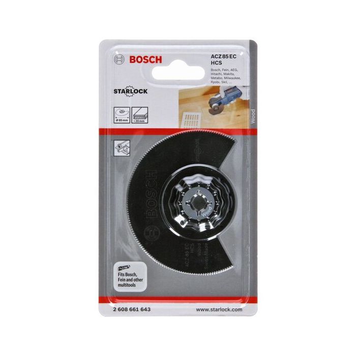 Foto von Bosch HCS Segmentsägeblatt ACZ 85 EC Wood, 85 mm, 1er-Pack Foto von Bosch HCS Segmentsägeblatt ACZ 85 EC Wood, 85 mm, 1er-Pack