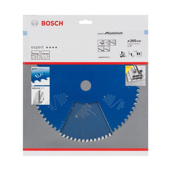 Bild von Bosch Kreissägeblatt Expert for Aluminium, B 260 x 30, Z80 Bild von Bosch Kreissägeblatt Expert for Aluminium, B 260 x 30, Z80