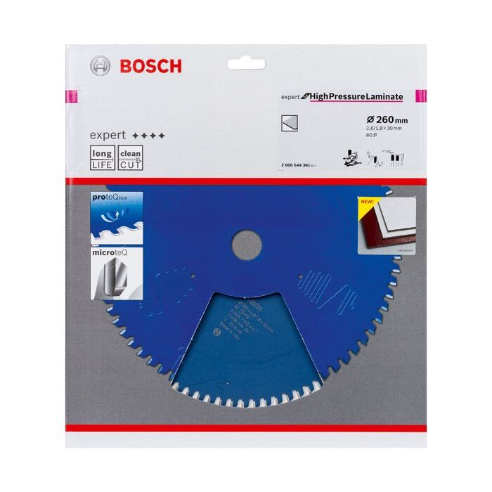 Bild von Bosch Expert for High Pressure Laminate Kreissägeblatt 260x30-80 Bild von Bosch Expert for High Pressure Laminate Kreissägeblatt 260x30-80