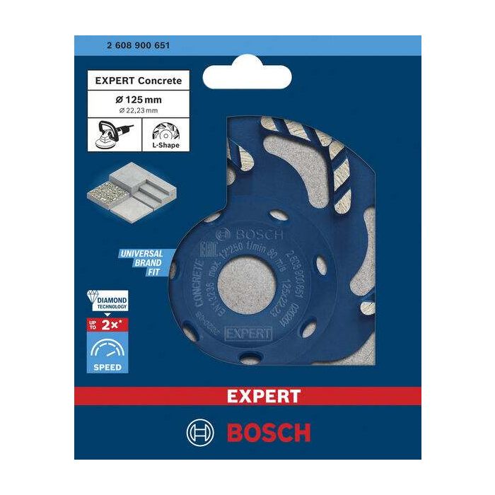Bild von Bosch EXPERT Concrete Topfscheibe, 125x22,23x4,5 mm Bild von Bosch EXPERT Concrete Topfscheibe, 125x22,23x4,5 mm