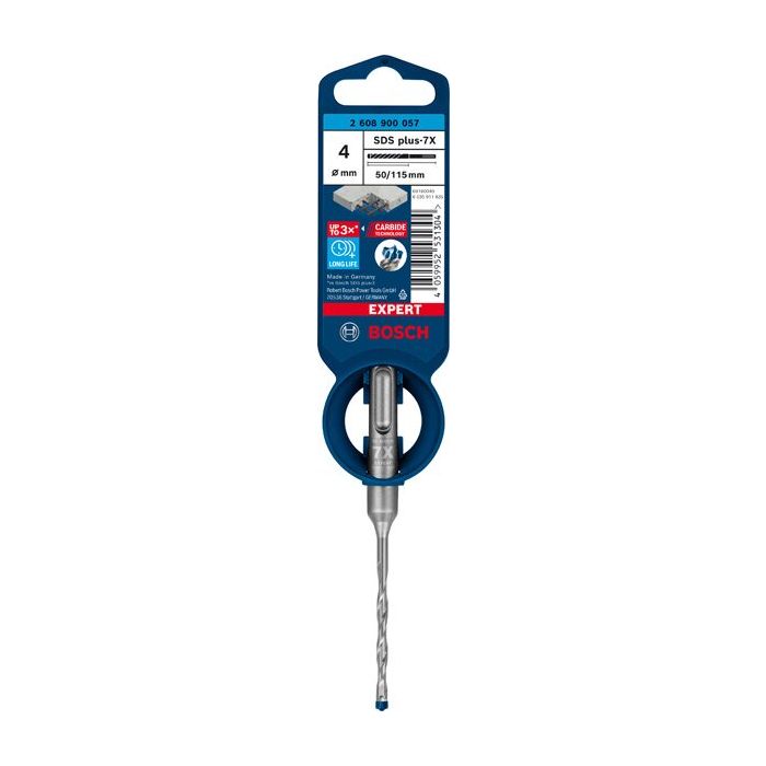 Bild von Bosch EXPERT SDS plus-7X Hammerbohrer, 4x50x115 mm Bild von Bosch EXPERT SDS plus-7X Hammerbohrer, 4x50x115 mm