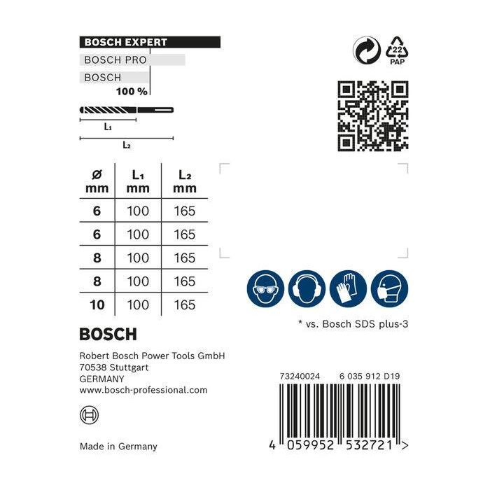 Bild von Bosch EXPERT SDS plus-7X Hammerbohrer-Set, 6/6/8/8/10x100x165 mm, 5-tlg. Bild von Bosch EXPERT SDS plus-7X Hammerbohrer-Set, 6/6/8/8/10x100x165 mm, 5-tlg.
