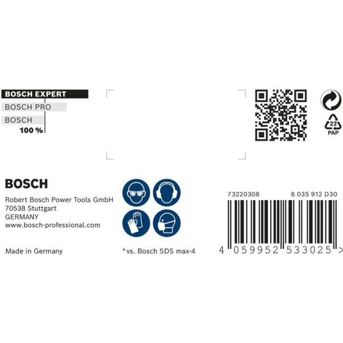 Bild von Bosch EXPERT SDS max-8X Hammerbohrer, 20x200x320 mm Bild von Bosch EXPERT SDS max-8X Hammerbohrer, 20x200x320 mm