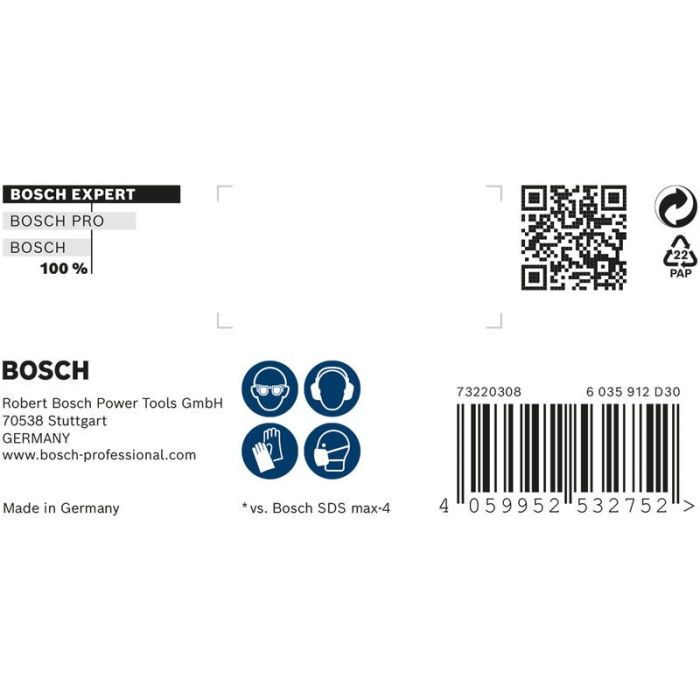 Bild von Bosch EXPERT SDS max-8X Hammerbohrer, 12x200x340 mm Bild von Bosch EXPERT SDS max-8X Hammerbohrer, 12x200x340 mm