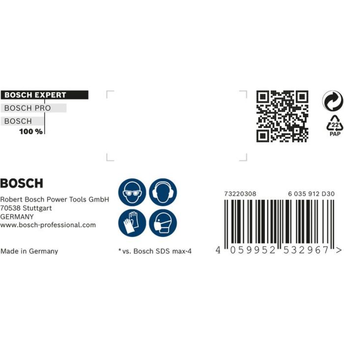 Foto von Bosch EXPERT SDS max-8X Hammerbohrer, 18x400x540 mm Foto von Bosch EXPERT SDS max-8X Hammerbohrer, 18x400x540 mm