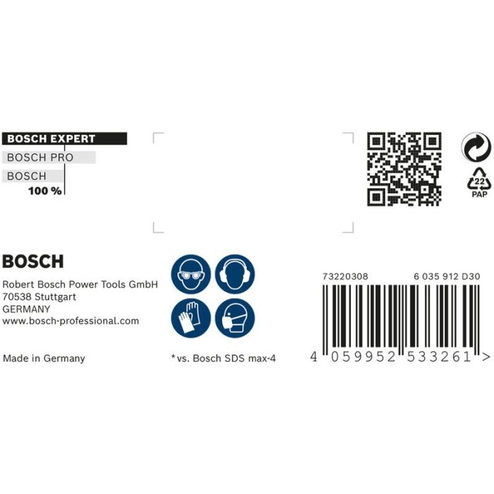 Bild von Bosch EXPERT SDS max-8X Hammerbohrer, 30x200x320 mm Bild von Bosch EXPERT SDS max-8X Hammerbohrer, 30x200x320 mm