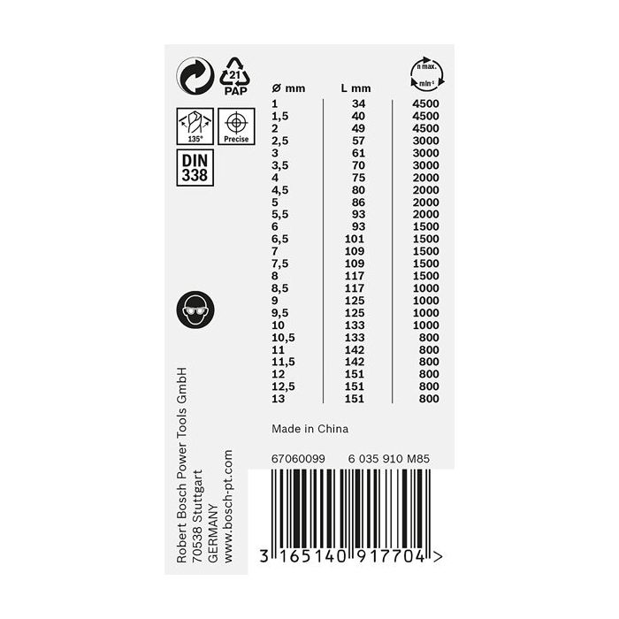 Foto von Bosch HSS-Spiralbohrer-Set PointTeQ, 25-tlg., ProBox, 1-13 mm Foto von Bosch HSS-Spiralbohrer-Set PointTeQ, 25-tlg., ProBox, 1-13 mm