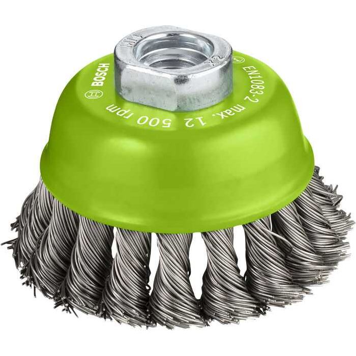 Foto von Bosch PRO Stainless Steel heavy Topfbürste, 75 x 0,5 mm, Gewinde Foto von Bosch PRO Stainless Steel heavy Topfbürste, 75 x 0,5 mm, Gewinde