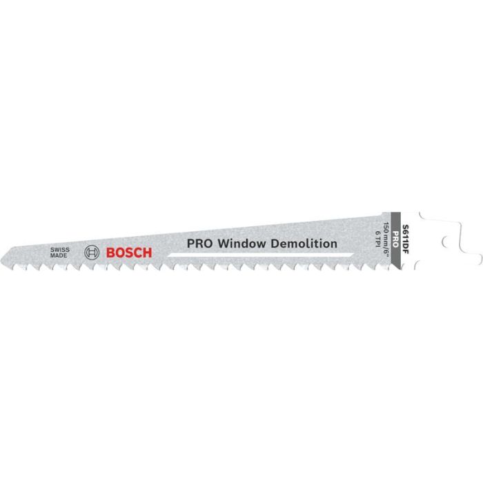 Bild von Bosch PRO Window Demolition S611DF Säbelsägeblatt, 1,25 x 19 x 150 mm, 5-tlg. Bild von Bosch PRO Window Demolition S611DF Säbelsägeblatt, 1,25 x 19 x 150 mm, 5-tlg.