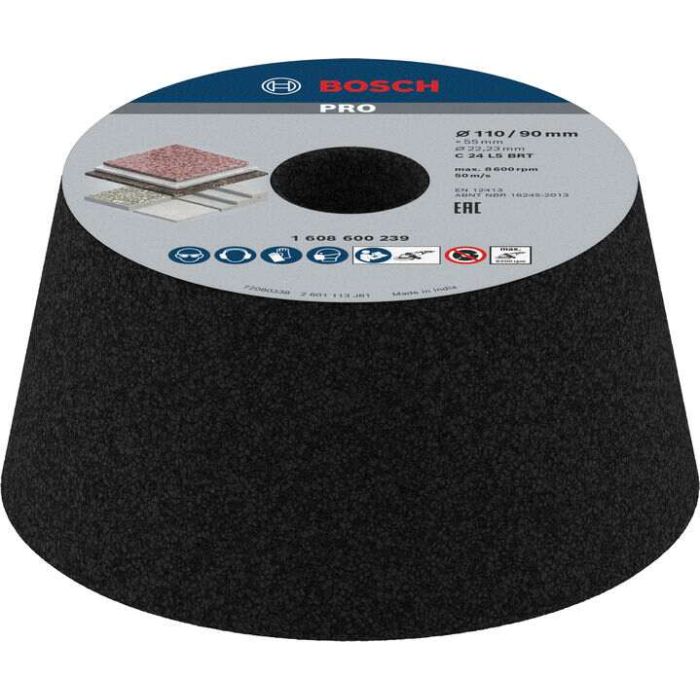 Bild von Bosch PRO Stone Konischer Schleiftopf, 90 x 110 x 55 mm, K24 Bild von Bosch PRO Stone Konischer Schleiftopf, 90 x 110 x 55 mm, K24