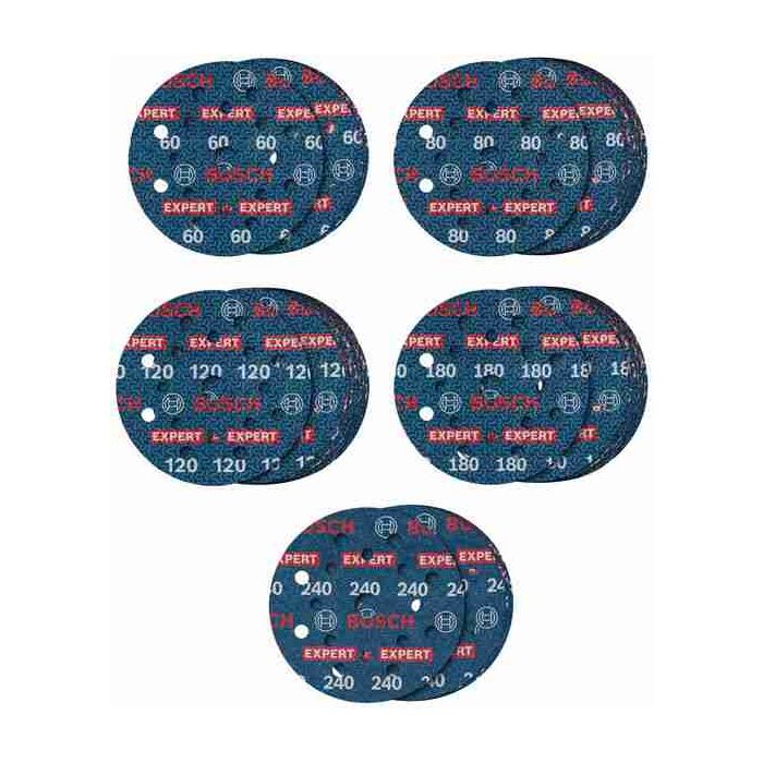 Bild von Bosch EXPERT O780 Foil Schleiffolie Set, 125 mm, K60/80/120/180/240, 55-tlg. Bild von Bosch EXPERT O780 Foil Schleiffolie Set, 125 mm, K60/80/120/180/240, 55-tlg.