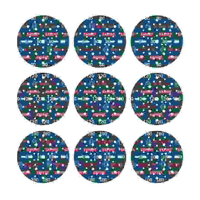 Bild von Bosch EXPERT O780 Foil Schleiffolien-Set, 150 mm, K80/120/180, 9-tlg. Bild von Bosch EXPERT O780 Foil Schleiffolien-Set, 150 mm, K80/120/180, 9-tlg.