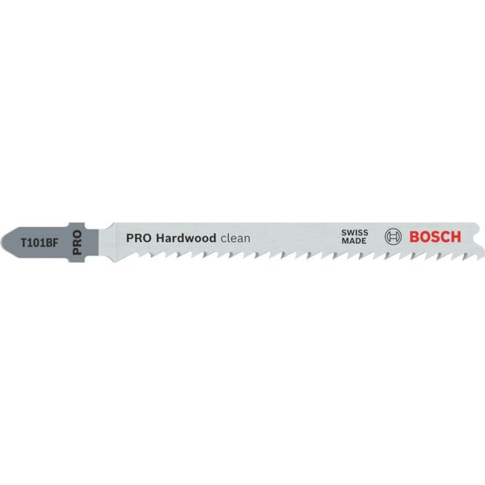 Foto von Bosch PRO Hardwood clean T101BF Stichsägeblatt, 100 mm, 5-tlg. Foto von Bosch PRO Hardwood clean T101BF Stichsägeblatt, 100 mm, 5-tlg.
