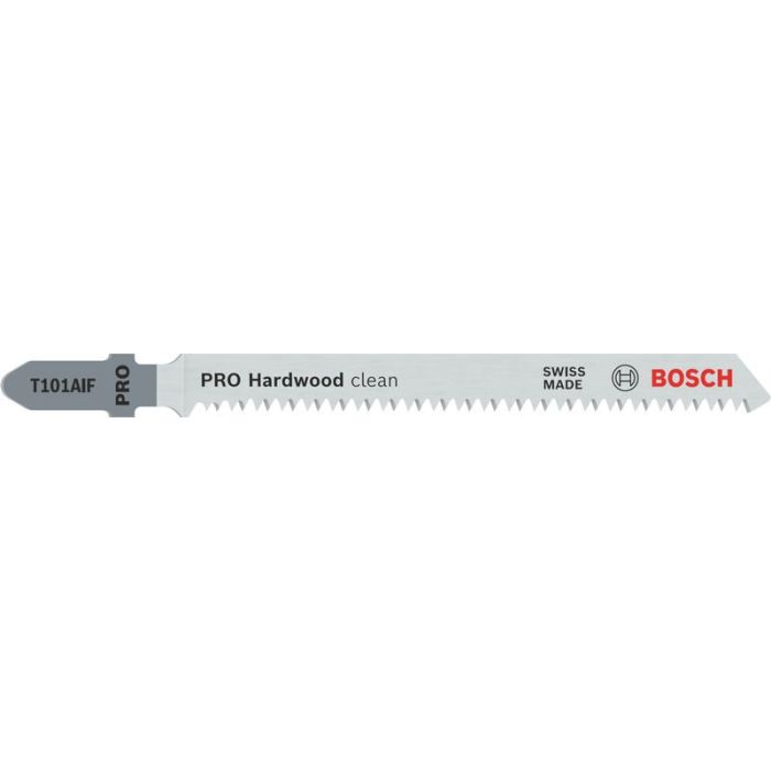 Bild von Bosch PRO Hardwood clean T101AIF Stichsägeblatt, 100 mm, 5-tlg. Bild von Bosch PRO Hardwood clean T101AIF Stichsägeblatt, 100 mm, 5-tlg.