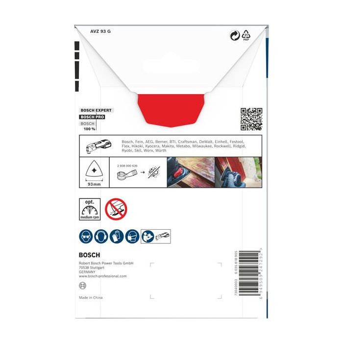 Bild von Bosch PRO AVZ 93 G Zubehör für Multifunktionswerkzeuge, 93 mm Bild von Bosch PRO AVZ 93 G Zubehör für Multifunktionswerkzeuge, 93 mm